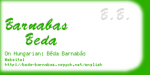 barnabas beda business card
