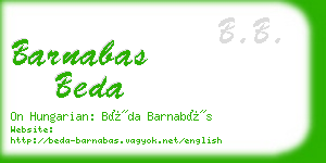 barnabas beda business card